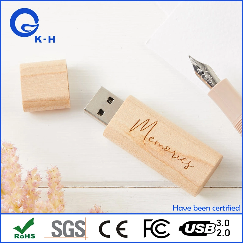 High quality/High cost performance  Custom Logo Wooden USB Flash Pen Drive