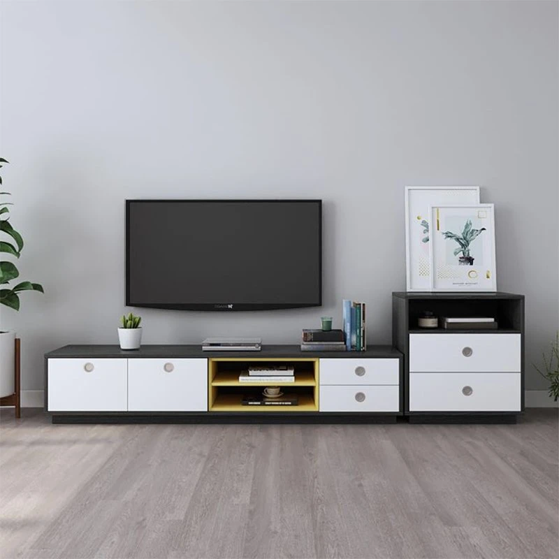 Luxury From Factory Nice Design Home Color Optional Wooden TV Stand and Coffee Table Set Living Room Furniture