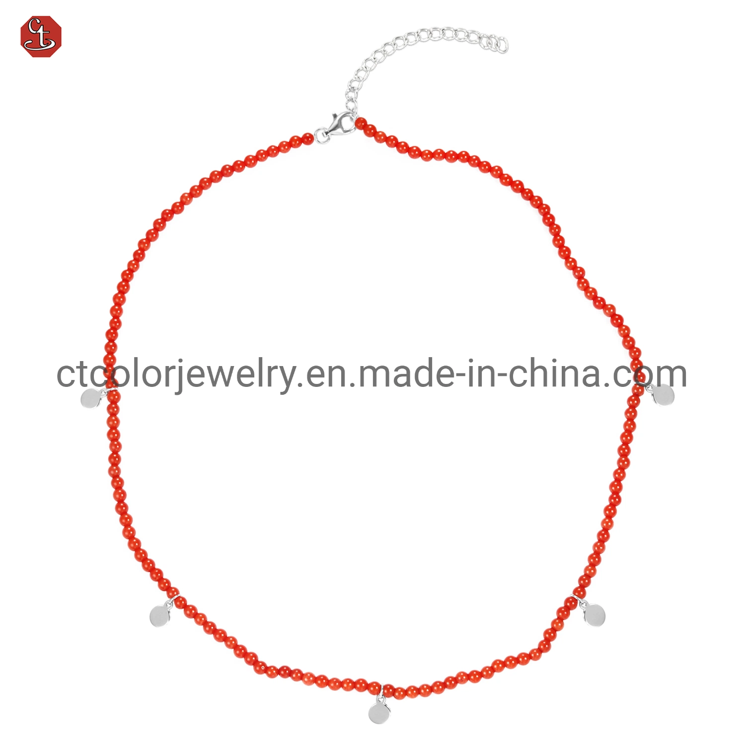 Wholesale jewelry necklace natural red beaded collarbone necklace