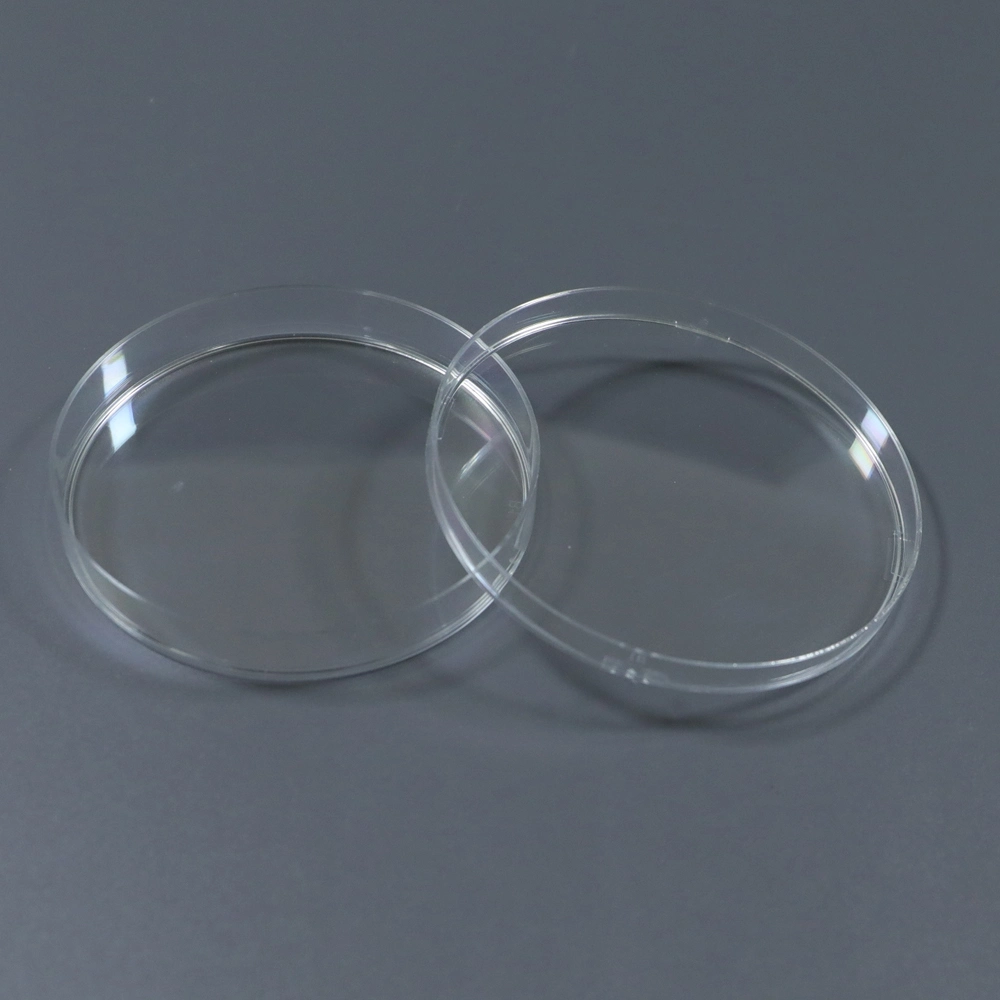 Customized Stackable Sterile Glass Round Clear Virus Culture Disposable Plastic Petri Dish