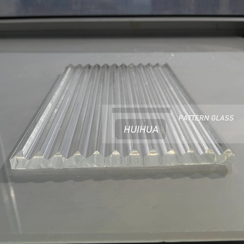 Clear Ribbed Textured Architectural Glass for Window, Door, Shower Room