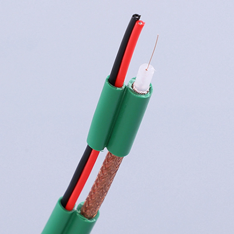 75ohm CCTV Cable with F Connector Satb Cable 100m Reel Data Cable Coaxial Cable 305m Wooden Drum Kx6 Kx6+Power TV Cable