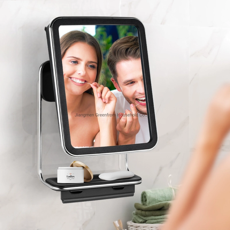 2022 Patent Greenfrom Wall Mount Anti Fog Bathroom Hanging Shaving Makeup Mirror for Men