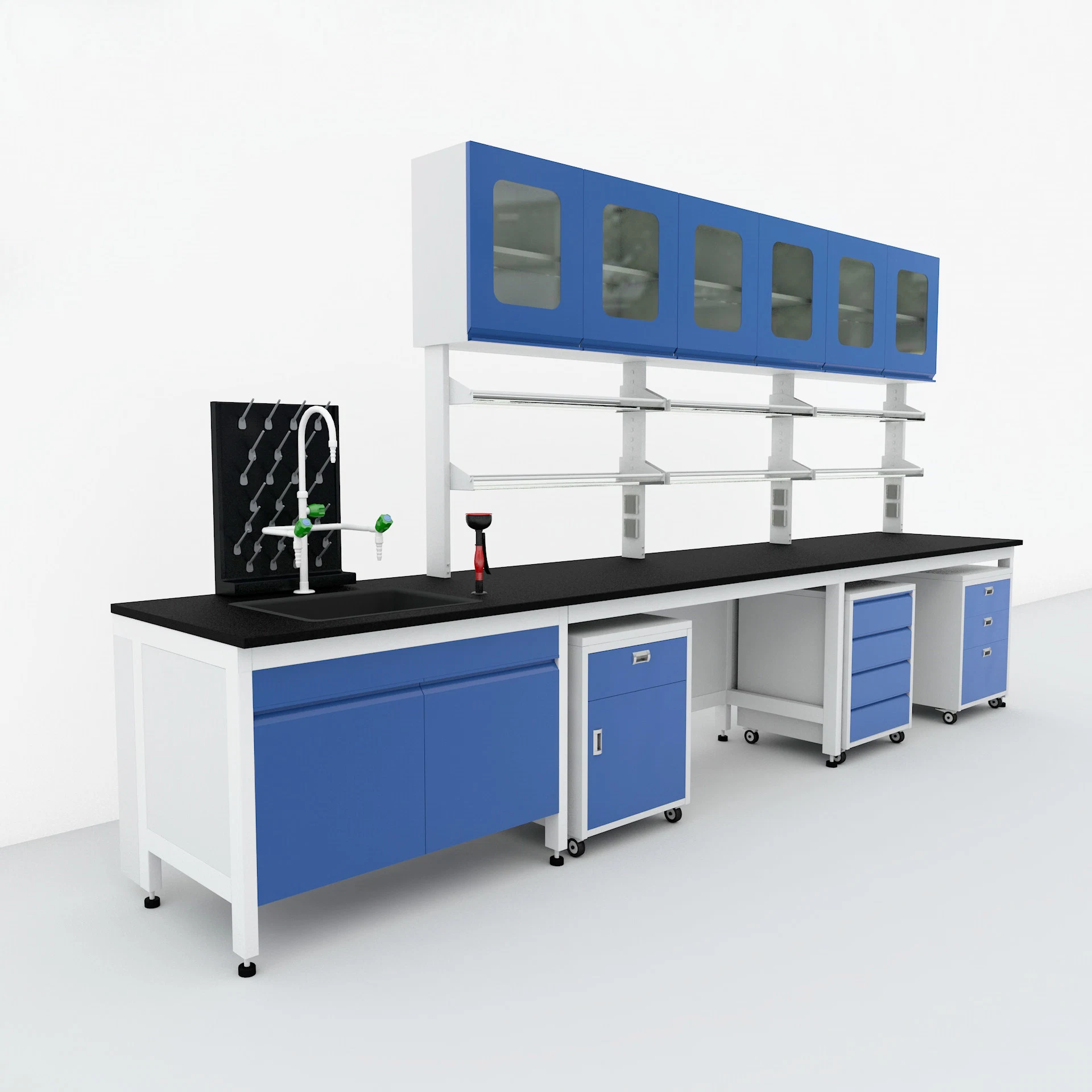 Science Laboratory Equipment Blue Tia Metal Lab Table Furniture Lab Sink Bench