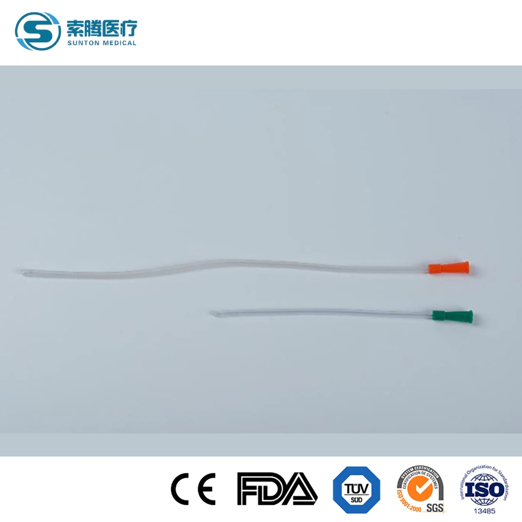 Sunton China Disposable Female Male Catheter Two Way Three Way Urethral Catheter Nelaton Catheter Sample Available PVC Material Foley Catheter Suppliers