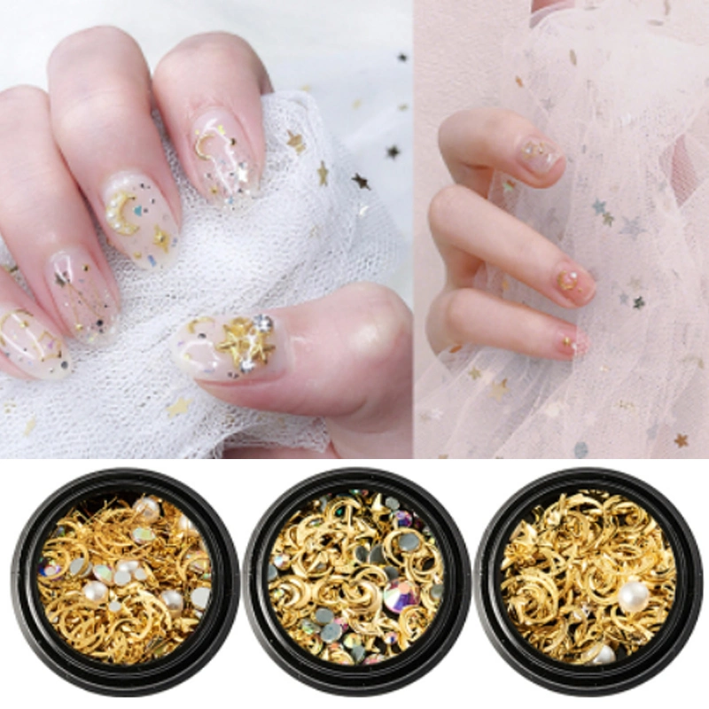 Nail Mixed Decoration Nail Paste Resin Nail Polish Decoration Rivet Drill DIY Set