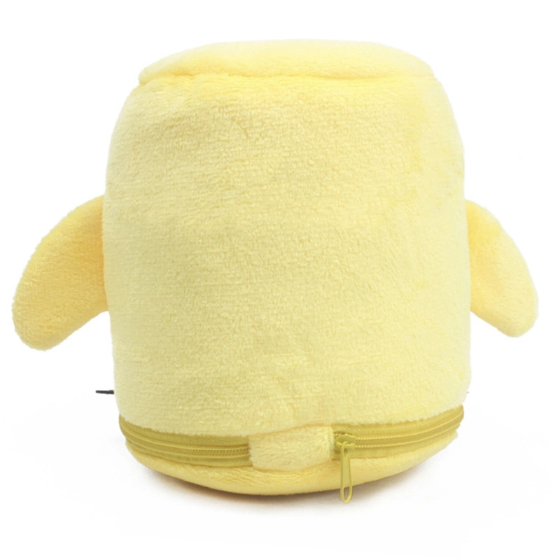 Custom Made Cute Yellow Chicken Design Soft Cover Plush Animal Tissue Box