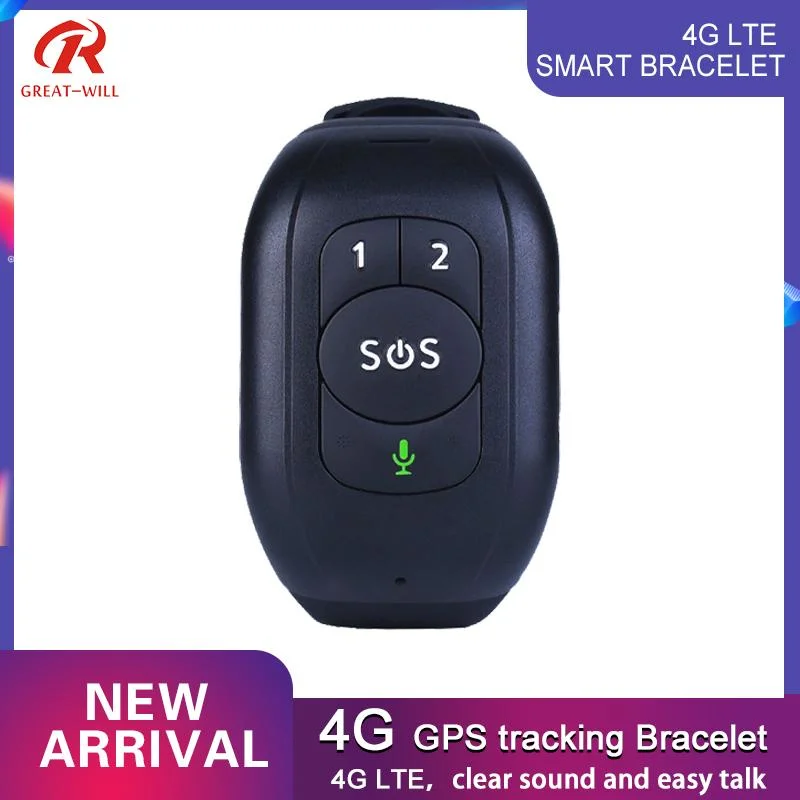 وصول جديد 4G LTE كبار السن IP67 متعقب GPS مقاوم للمياه Bracelet مع درجة حرارة الجسم لإنذار السقوط