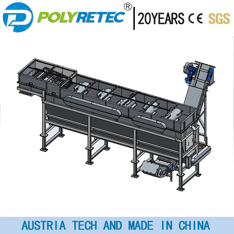 Full Automatic HDPE Bottle Recycling Plant with Hot Washer and Friction Washer in One