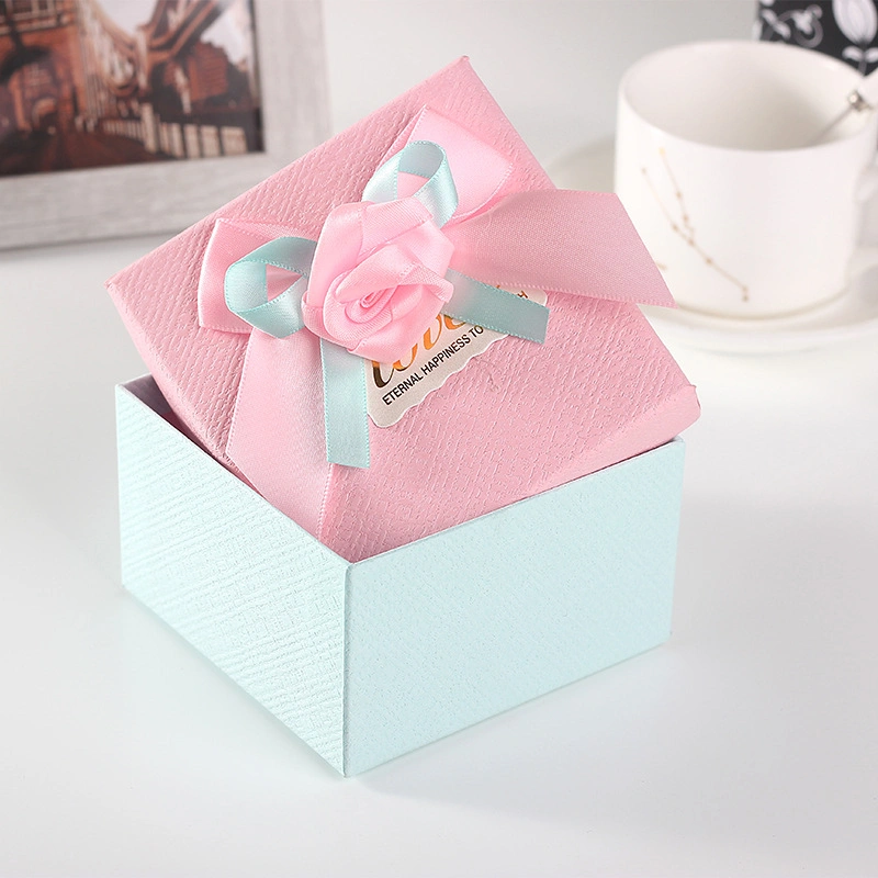 Custom Luxury Square Blue Cardboard Packaging Perfume Cosmetic Jewelry Gift Paper Box