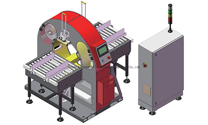 Full-Automatic Orbital Horizontal Stretch Film Wrapping Machine Use for Packing Long Products