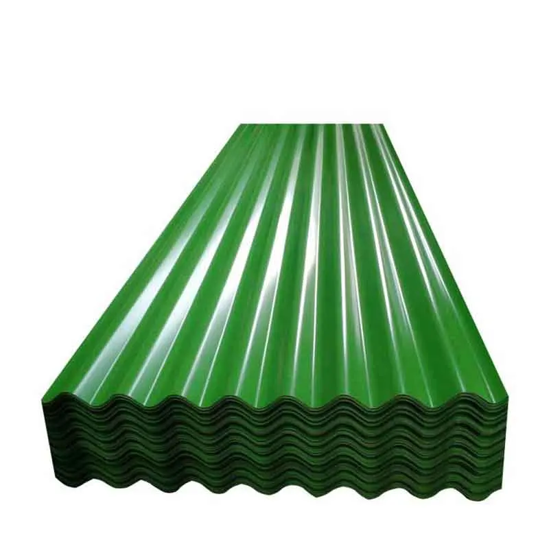 Prepainted Roof Sheets Tiles PPGI PE Color Coated Metal Building Roofing Material 20 Gauge Bwg34 Gi Galvanized Colored Corrugated Steel Roofing Sheet
