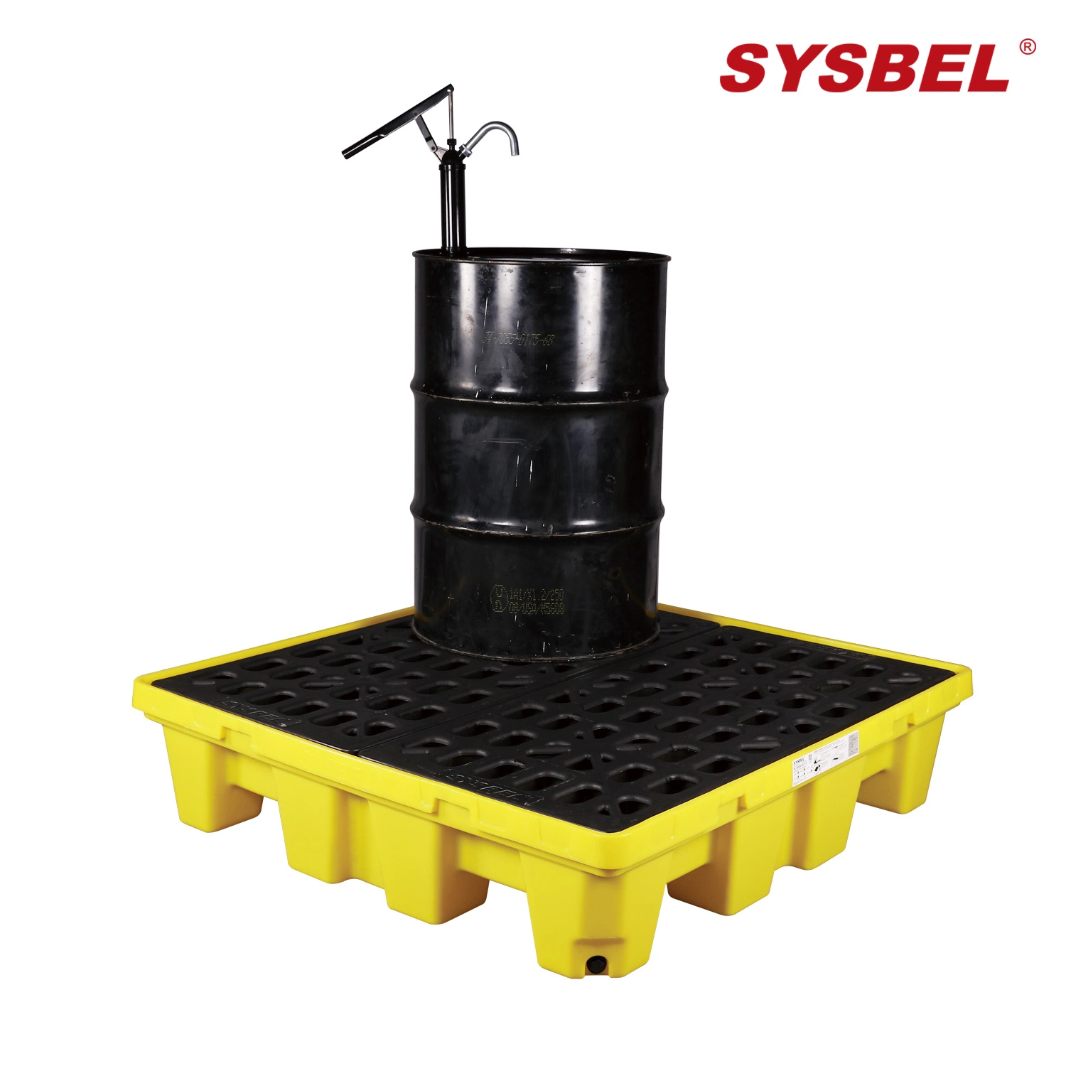 Sysbel CE Approved 70 Gal 4 Drum Secondary Containment and Spill Control Poly Spill Pallet