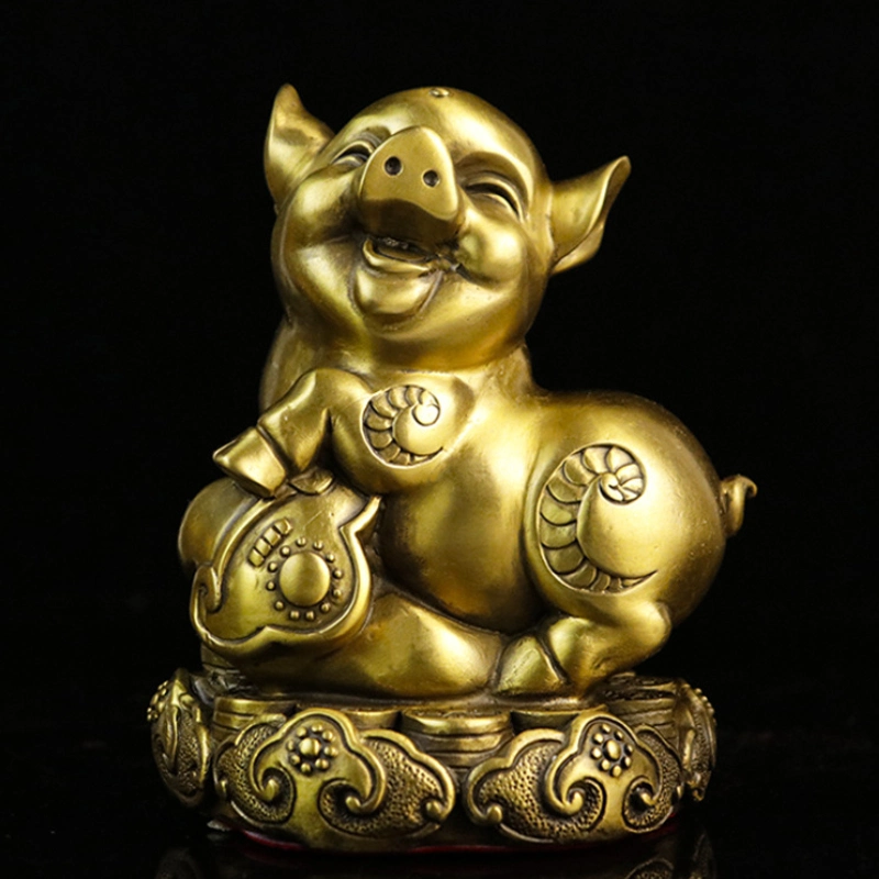 Chinesische Hersteller Custom Großhandel/Lieferant Büro Dekoration Souvenirs Tier Tierkreis Rein Kupfer Metall Handwerk Ornamente