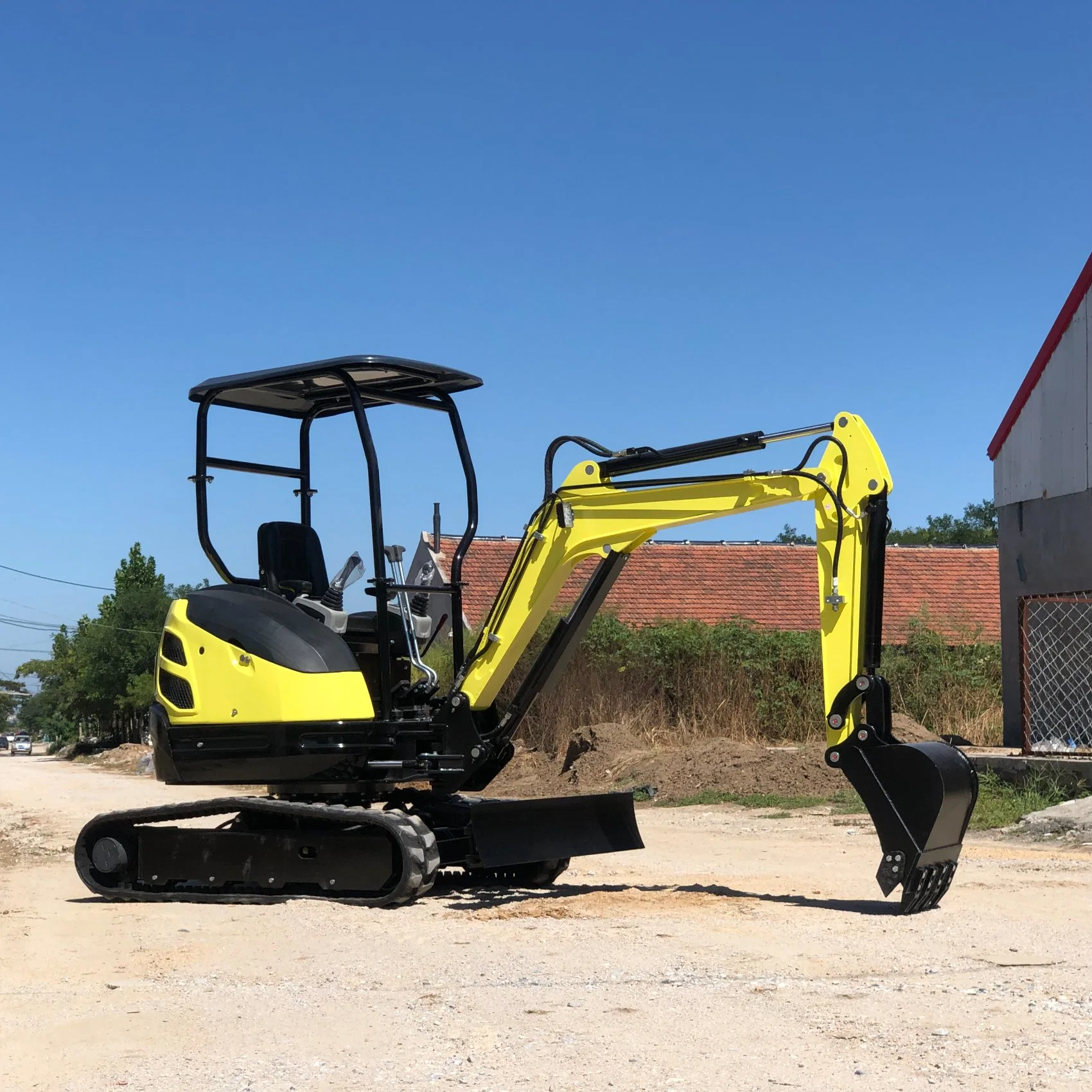 Fábrica de China 1.8ton CE/2.5ton orugas de goma sobre orugas hidráulica /Oscilación del lado de la pluma de pequeñas y micro-Mini Excavadora excavadora/