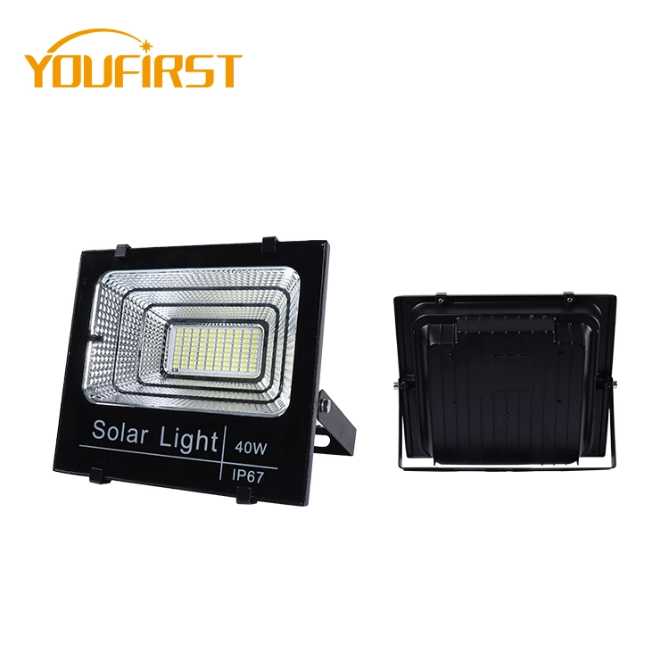 Solar Flood Light Rechargeable Remote Control 40W 60W 100W 200W Ball Park Squre Waterproof Outdoor Flood Light