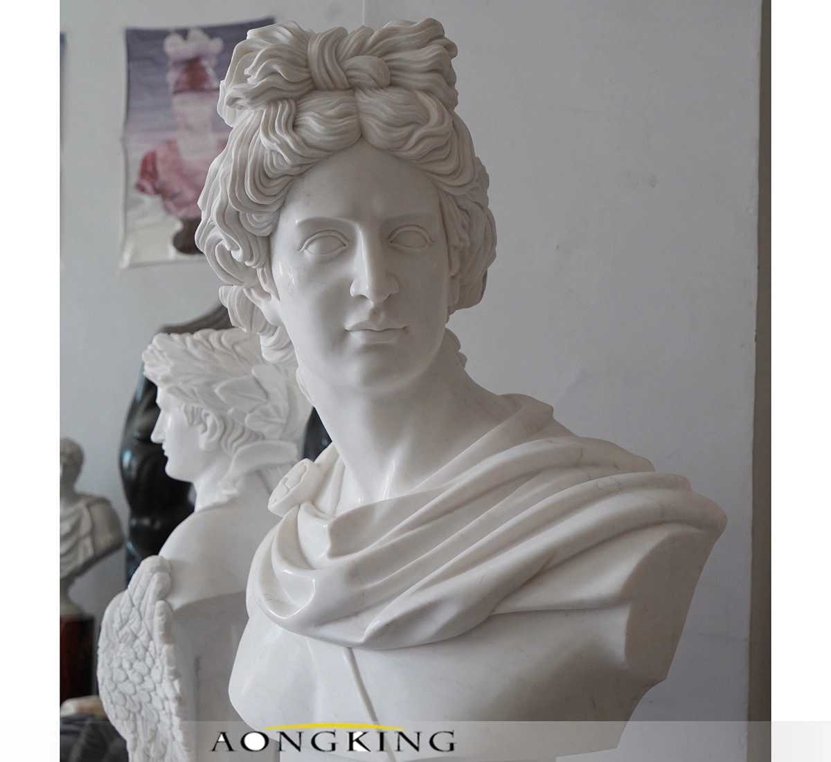 Greek Aphrodite Marble Garden Bust