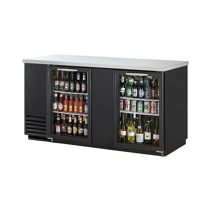 Back Bar Chiller, 2 Glass Door Beverage Glass Chiller