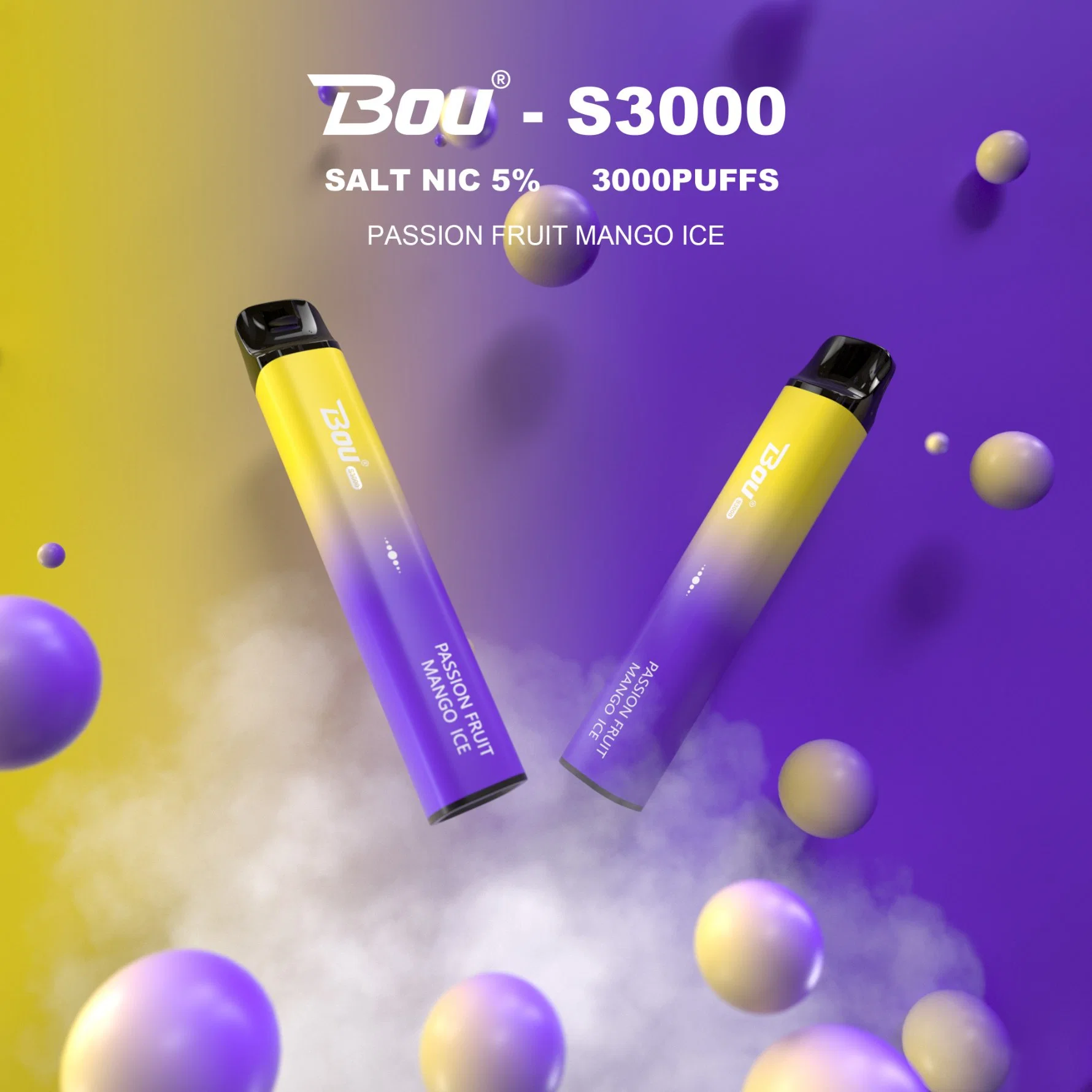 Bou 3000puffs Disposable/Chargeable Vape 2% 5% Nicotine 8ml Ejuice Hot Selling in Dubai