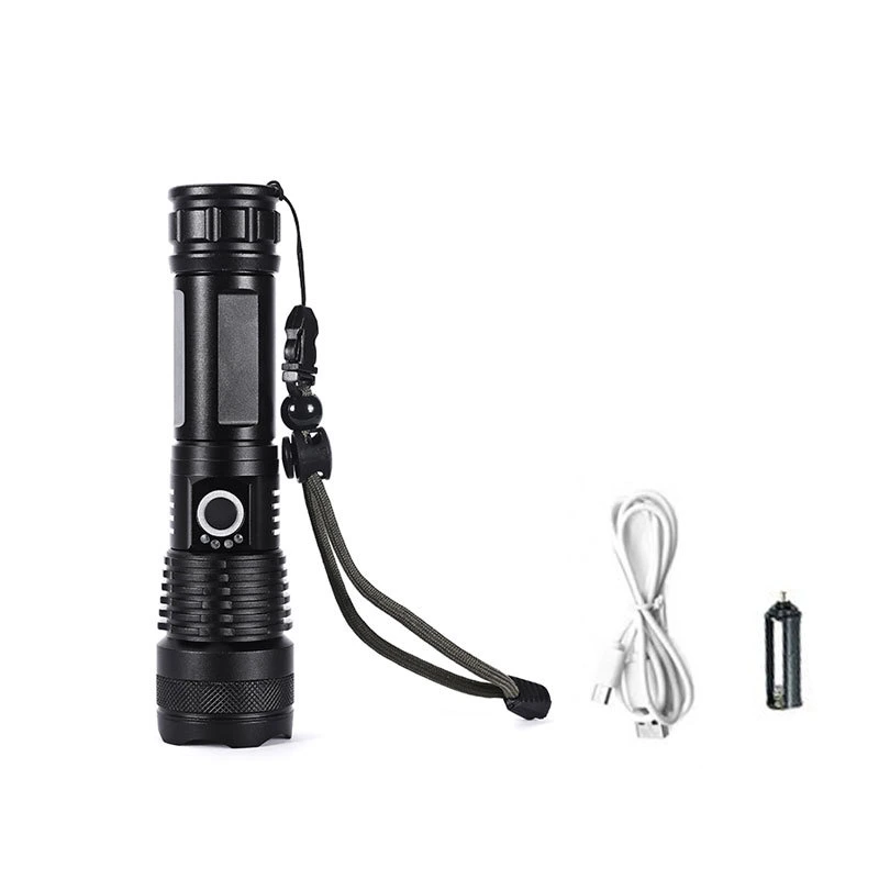 Tactical Super Bright High Lumen Xhp50 LED Flashlights Portable Outdoor Water Resistant Torch