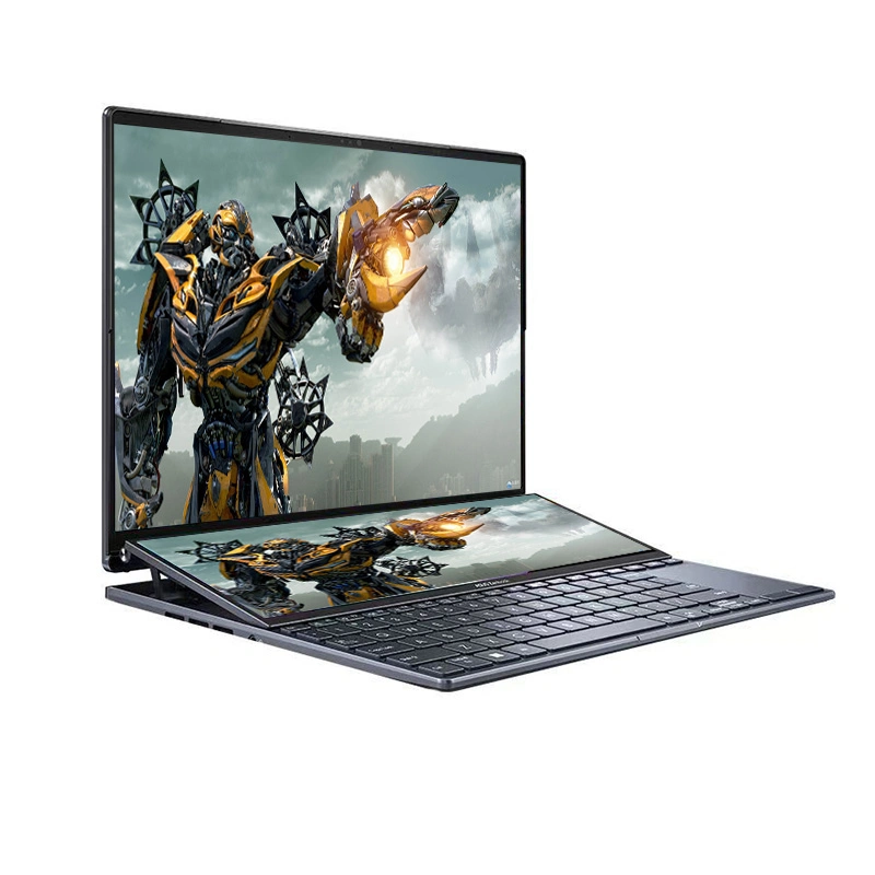 Wholesale/Supplier Price Double Screen Display Laptop 16 Inch+14inch Touch Screen LCD Intel Core I7 10th Gen DDR4 8GB/16GB SSD 512GB Gaming Laptop Notebook