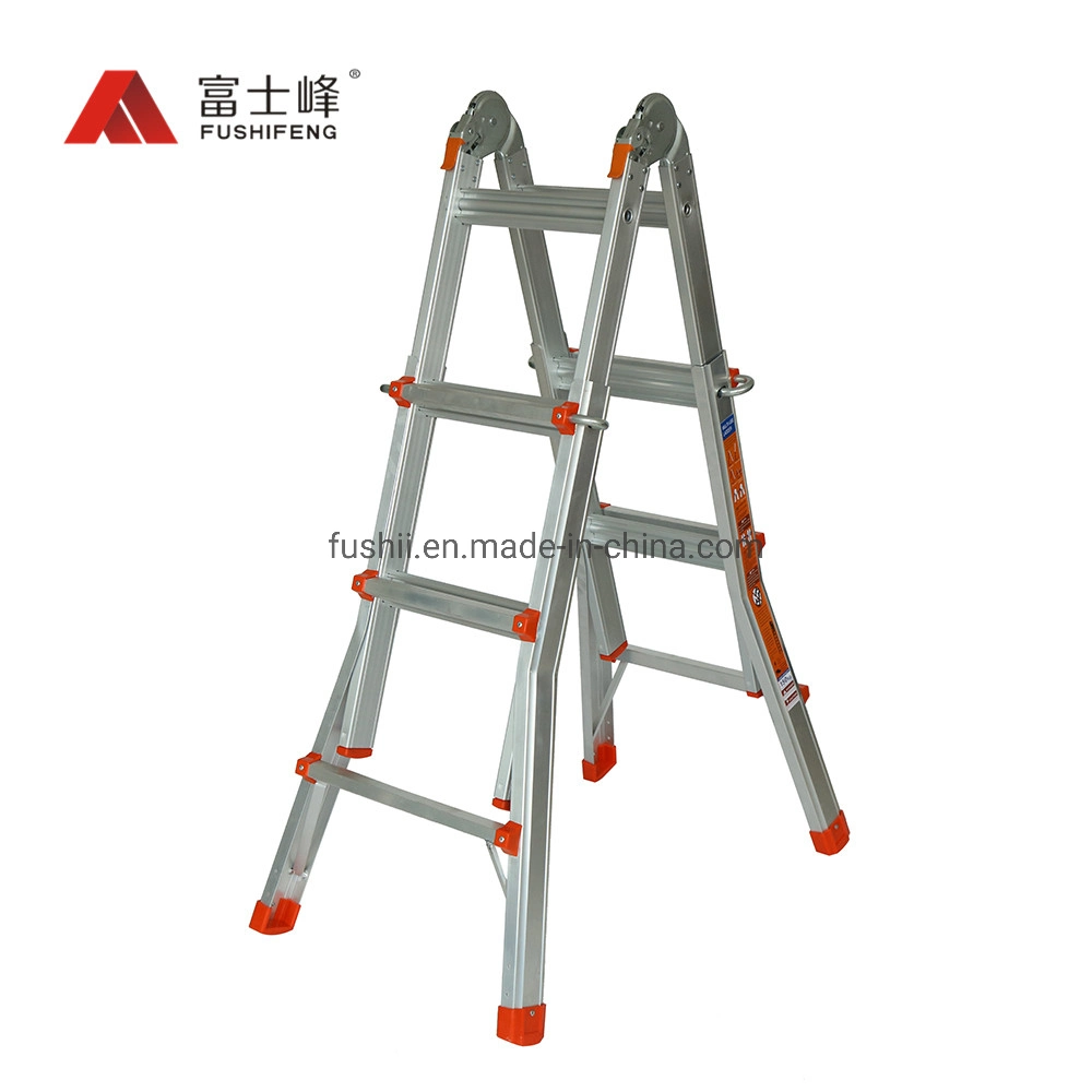 Flared Legs Multipurpose Aluminum Giant Foldable Ladder for Stairs