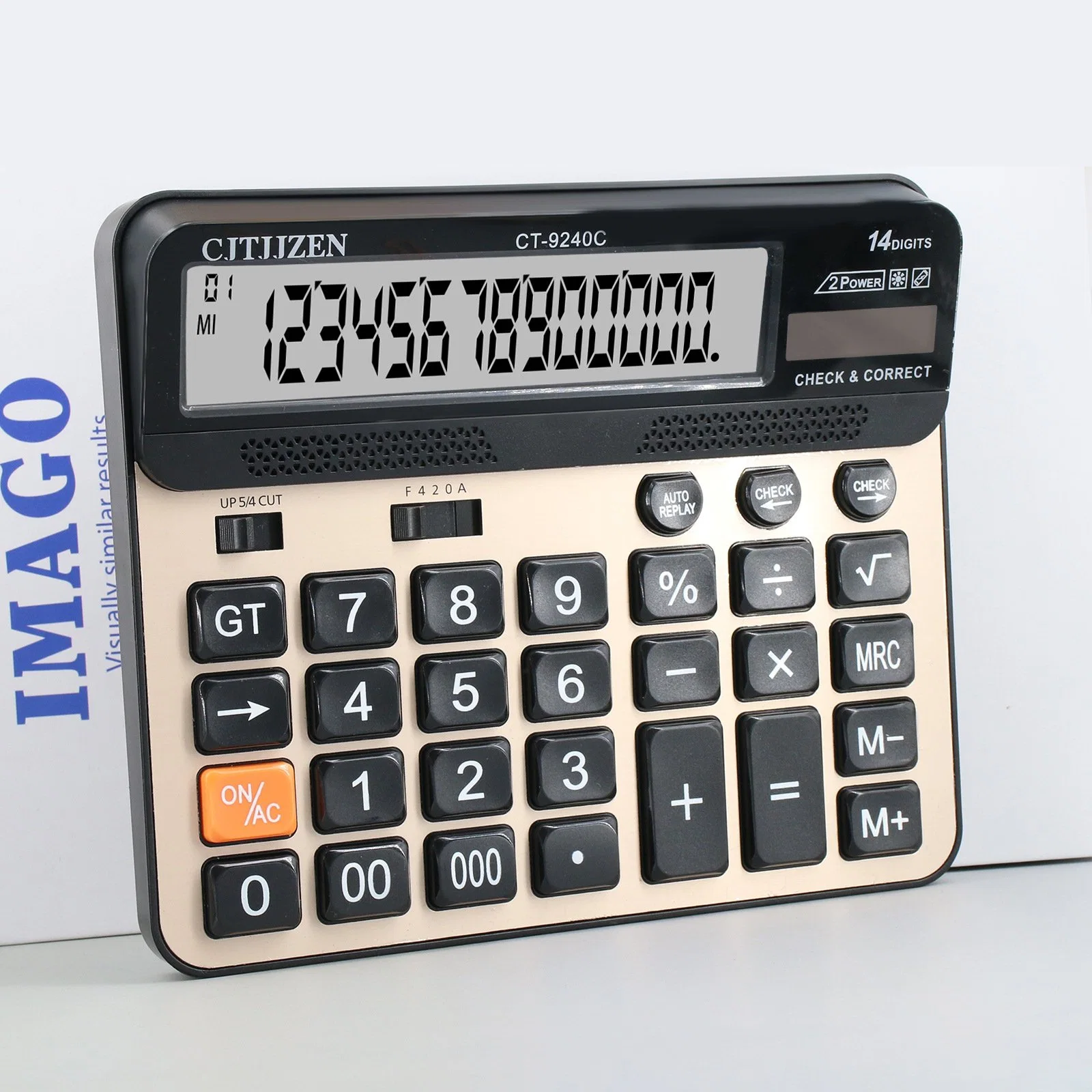Promoción Office Stationery Gift Set Big Display Calculadora de mesa electrónica
