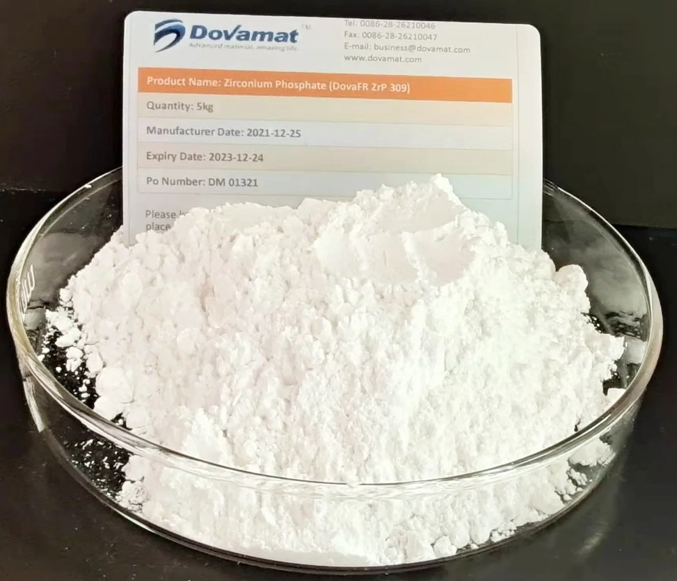 Nuevo material de circonio fosfato (ZrP) 1um utilizado en la industria electrónica