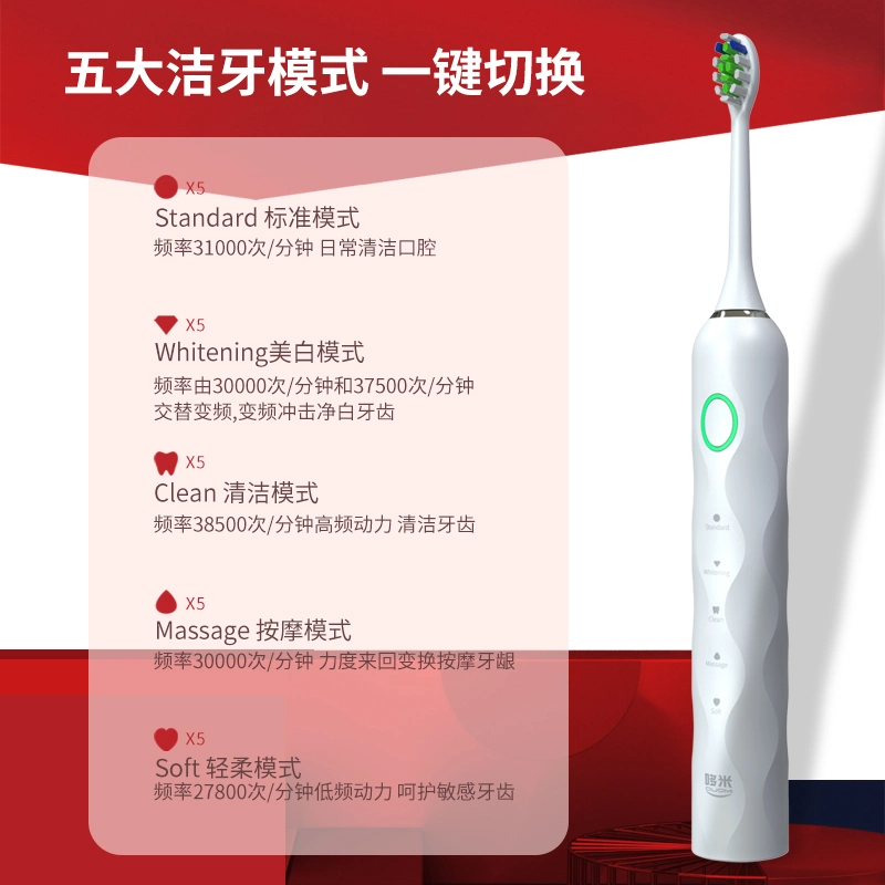 Hot New Product Idea 2023 H8 Pink USB Rechargeable Sonic Toothbrush Electronic Automatic Electric Toothbrush