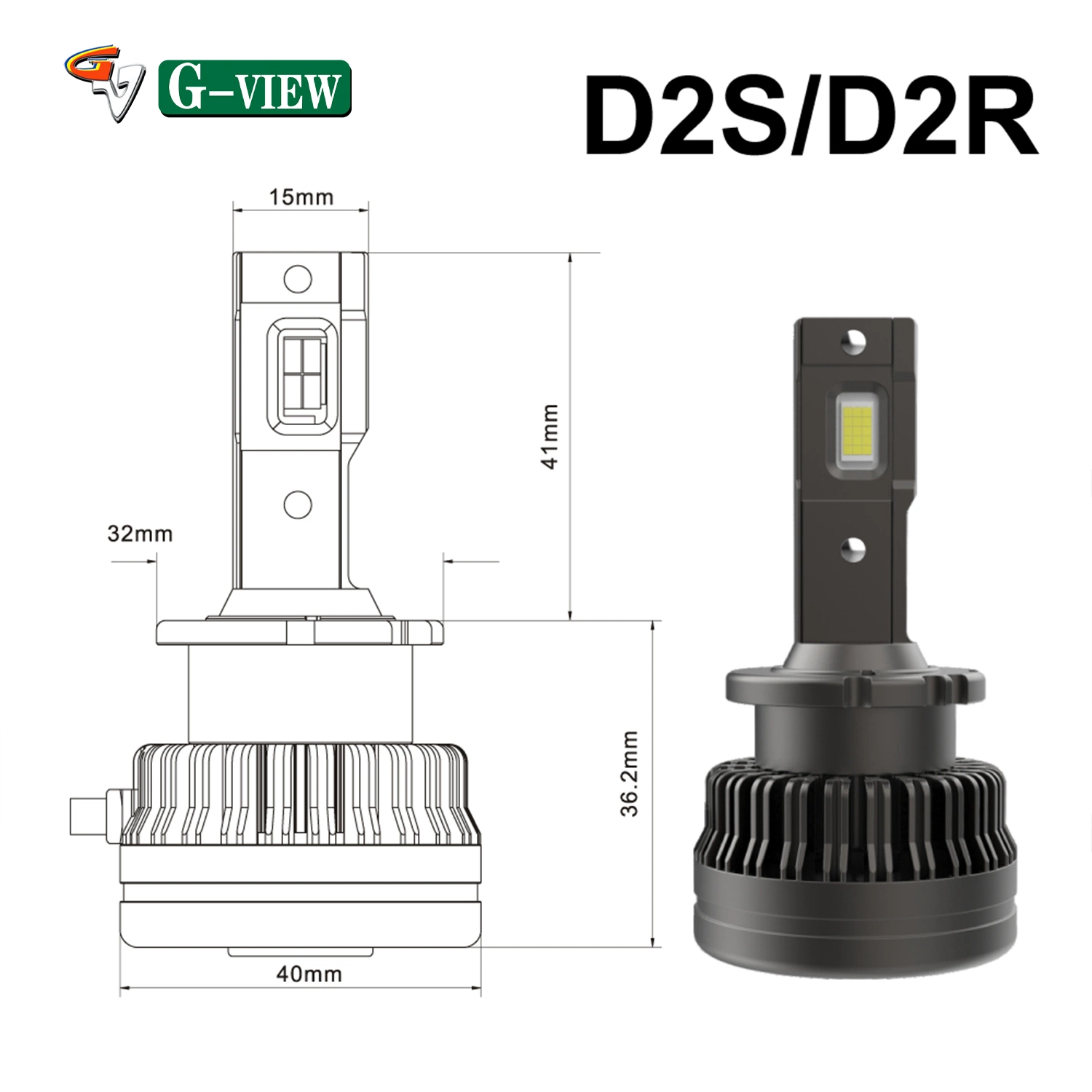 Faro LED 6000K de alta calidad HID serie G12D D2S D2r D1S D2S D3s d4s