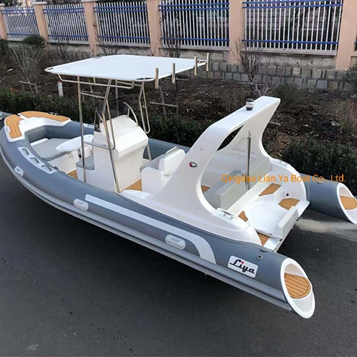 Liya Hot Selling 5.8m Inflatable Rib Boat CE Sport Fishing Boat with Center Console for Sale