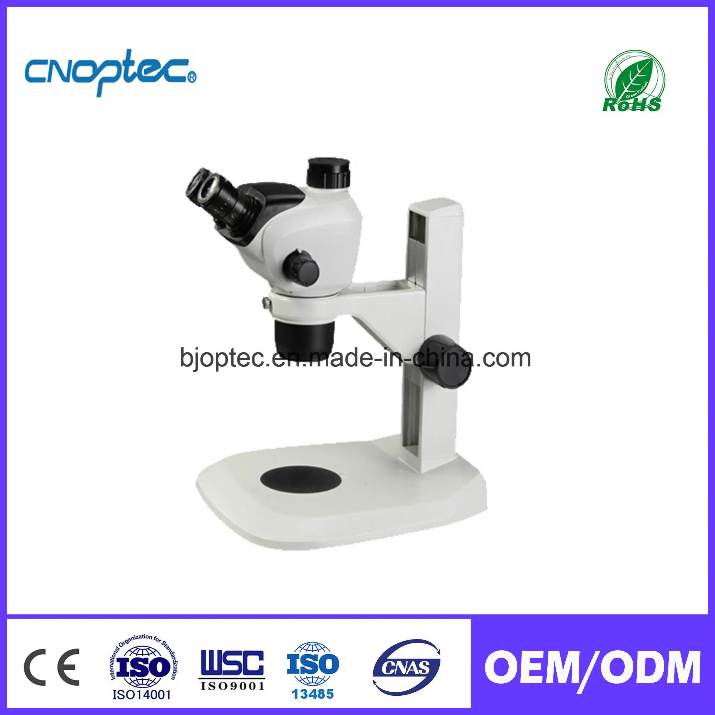 Trinocular Stereo Microscope with Light for Optical Lens & Instrument