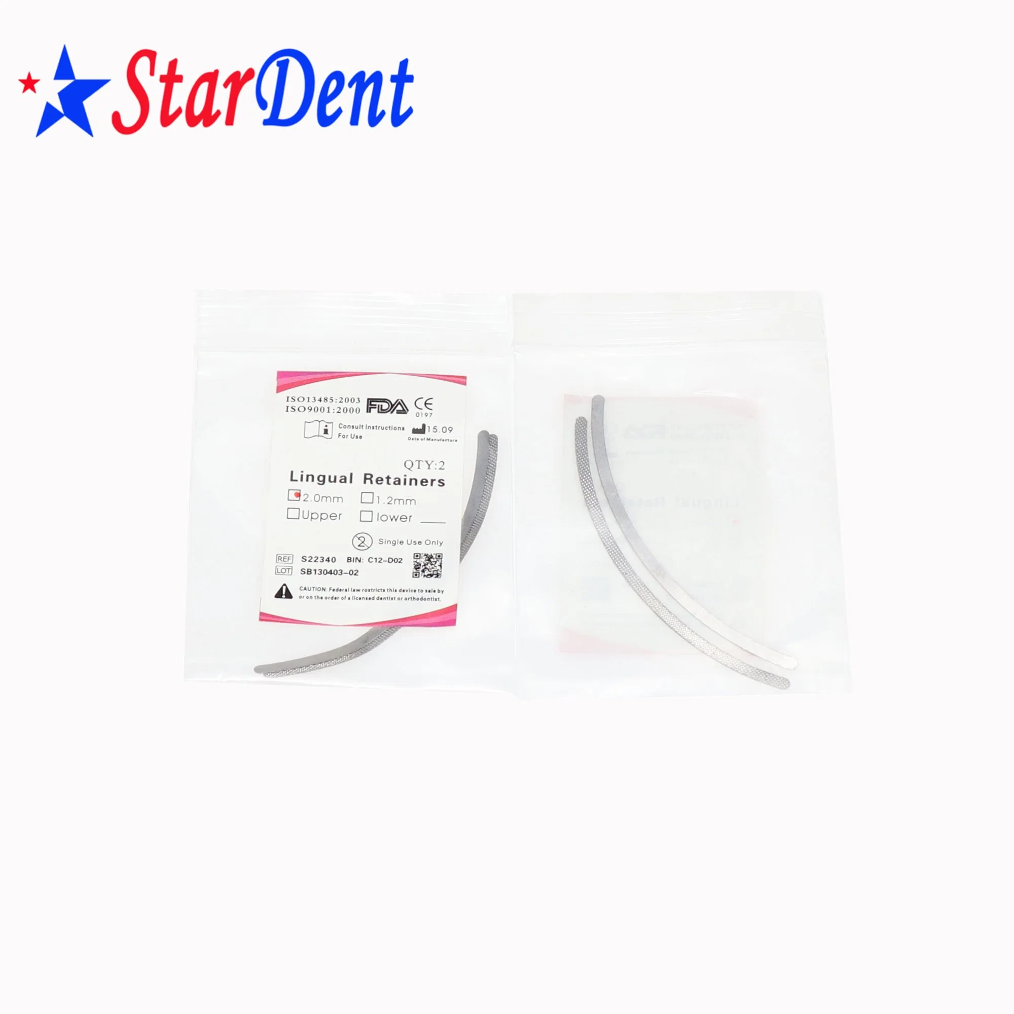 Dental Material Orthodontic Bondable Lingual Retainer Stainless Steel Lingual Wire