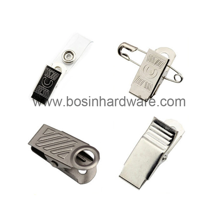 Insignia de metal Alligator Clip con el pasador de seguridad