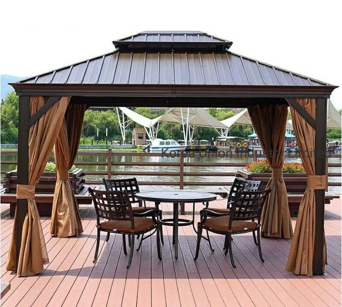 Top China Aluminium Metal Steel 3*3.65m Outdoor Garden Gazebo