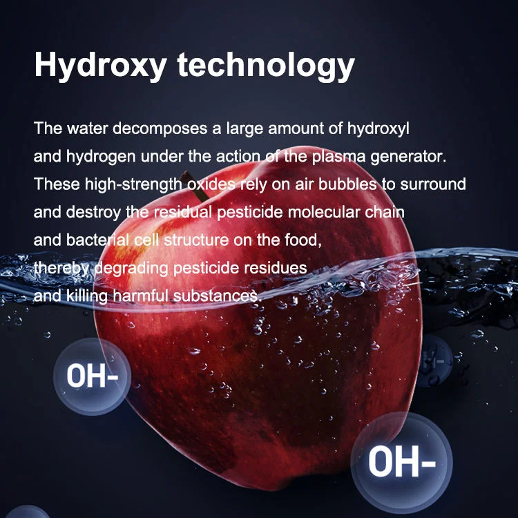 هيدروكسيل الماء الجديد المطور تنقية الأغذية النباتية المحمولة مطبخ المنزل