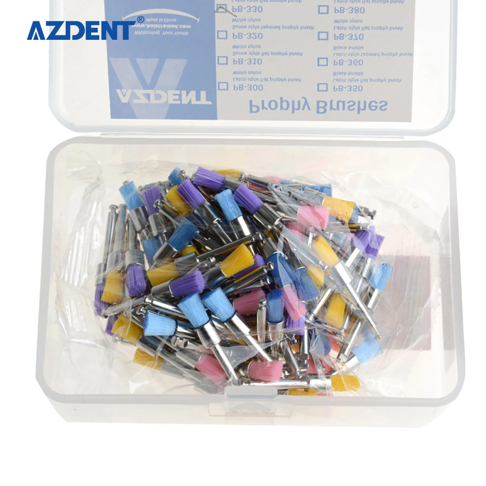 Azdent Brand Colorful Nylon Bowl Flat Type Dental Polishing Brushes