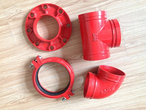 OEM UL&FM Approved Ductile Iron Grooved Fittings Flexible Coupling