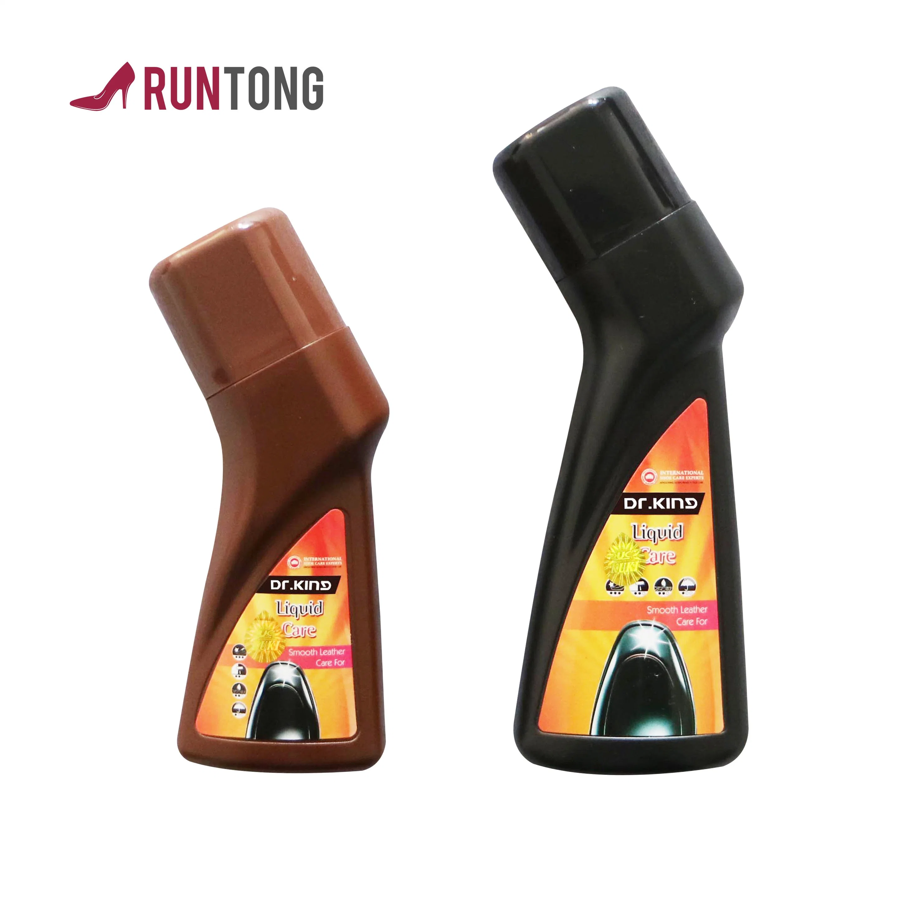 50ml and 75ml Waterproof Shining Shoe Care Brown Color Liquid Shoe Polish