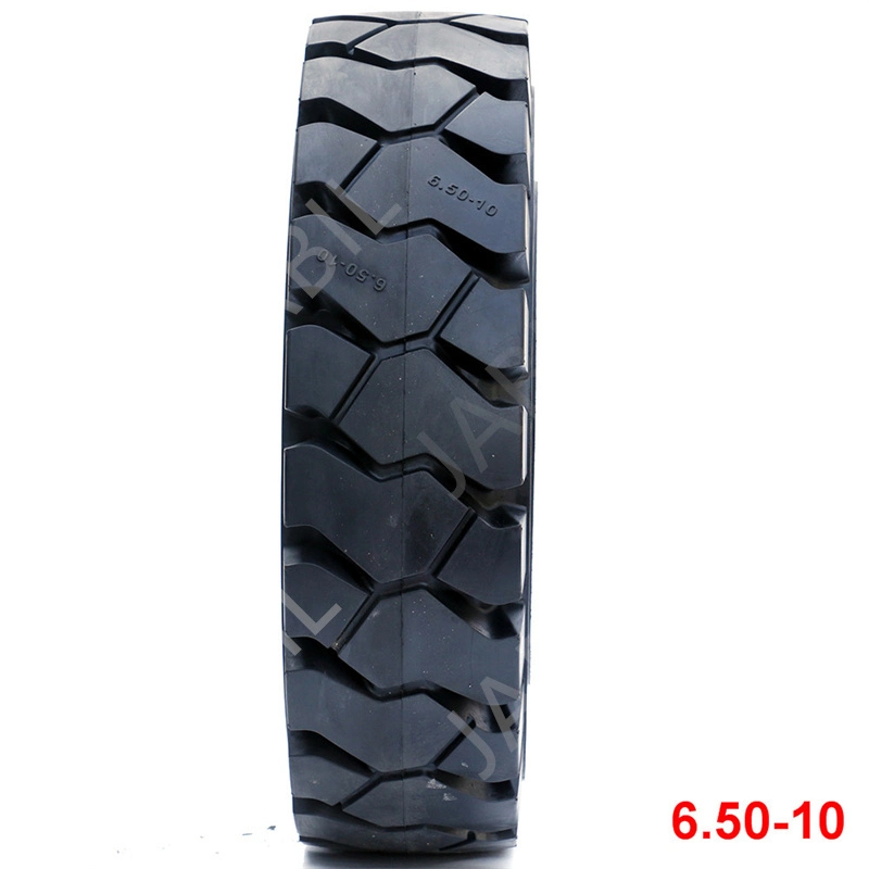 Forklift Solid Tyre 6.50-10/5.0 High Elasticity and High-Performance Natural Rubber Tires