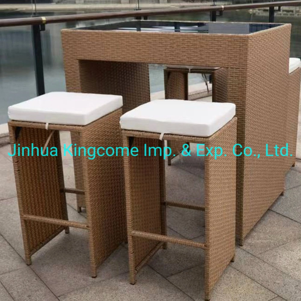 Outdoor Rattan Möbel / Gartenmöbel / 5pcs Stahl Rattan Bar Tisch Set