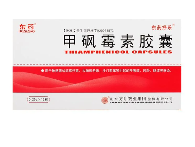 Thiamphenicol Capsules for Intestinal Tract Infection Caused by Sensitive Bacteria Such as Haemophilus Influenzae, Escherichia Coli, Salmonella