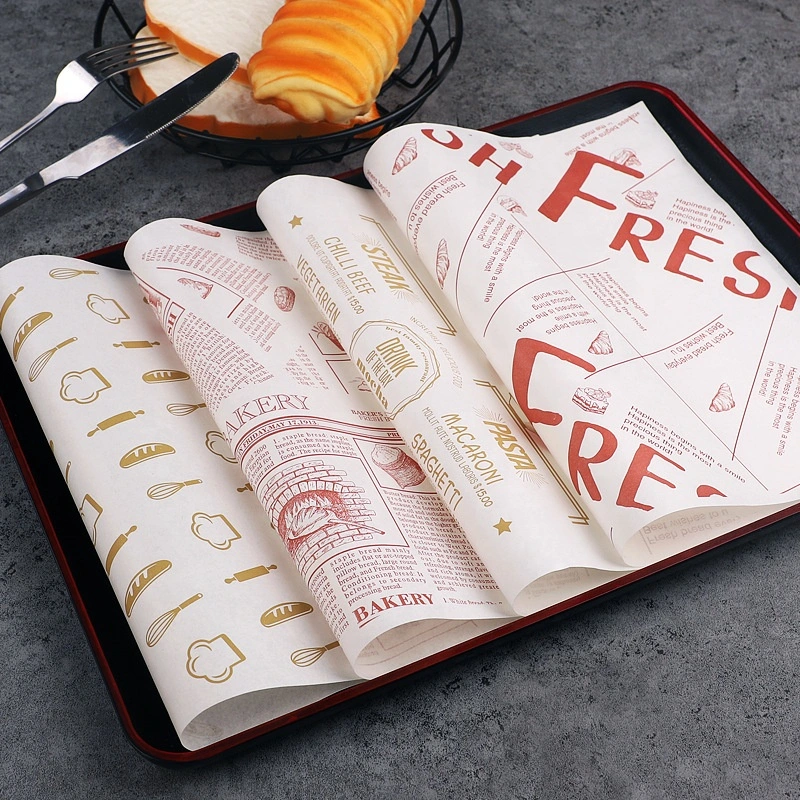 Customized Printed Burger Hamburger Wrapping Greaseproof Paper