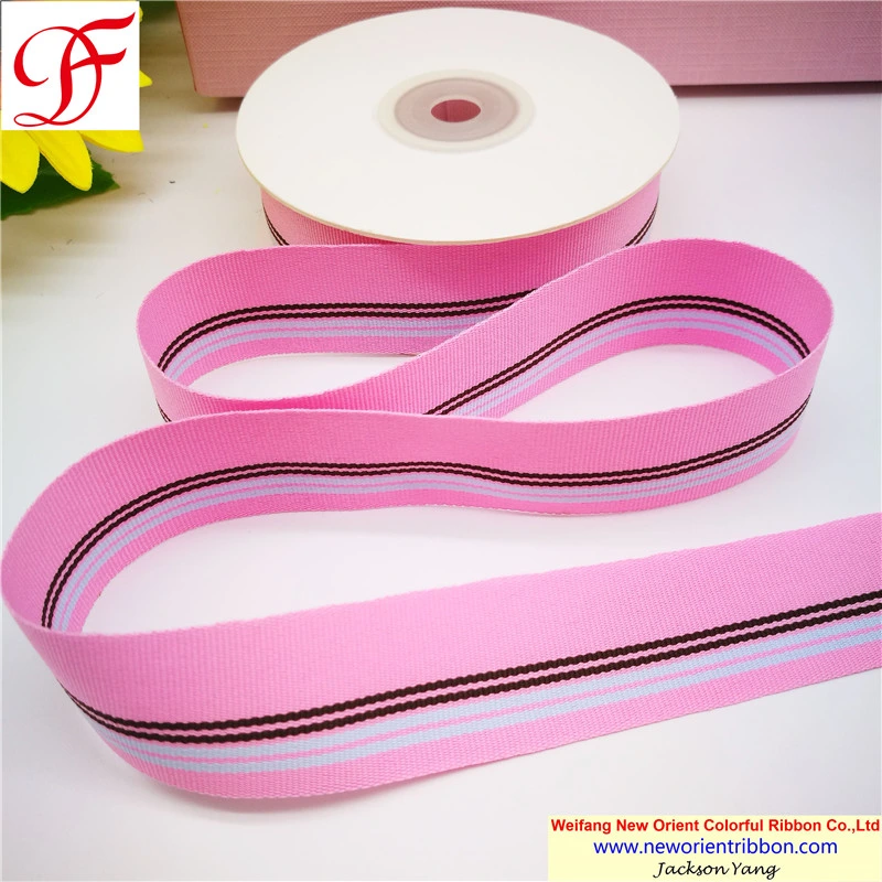 Color Woven Stripe Ribbon for Gifts/Wrapping/Garments/Decoration Directly From Famous Leading Ribbon Factory in China