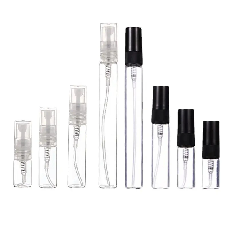 سعة الجملة 2 مل 3 مل من جهاز Clear Mini Travel Atomizer سعة 5 مل سعة 10 مل زجاجة رذاذ عينة زجاجة زجاج الرذاذ