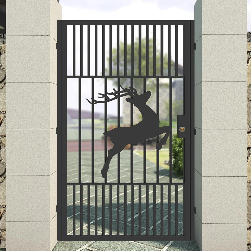 Aluminum / Wrought Iron Steel Safety Decorative Driveway Gate Fence Gate