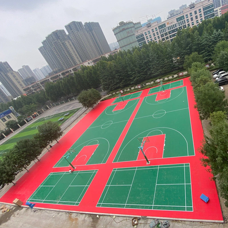 El enclavamiento de azulejos de plástico suelos deportivos, Portable Antideslizante Cancha de baloncesto en el suelo