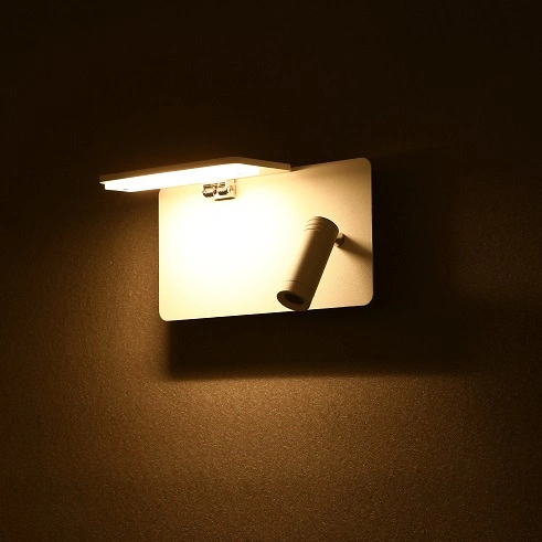 Qué tan brillante lámpara de lectura de la noche de estilo Art Deco Iluminación de pared LED 3W+6 W Nuevo Diseño Lampara de pared para Hotel