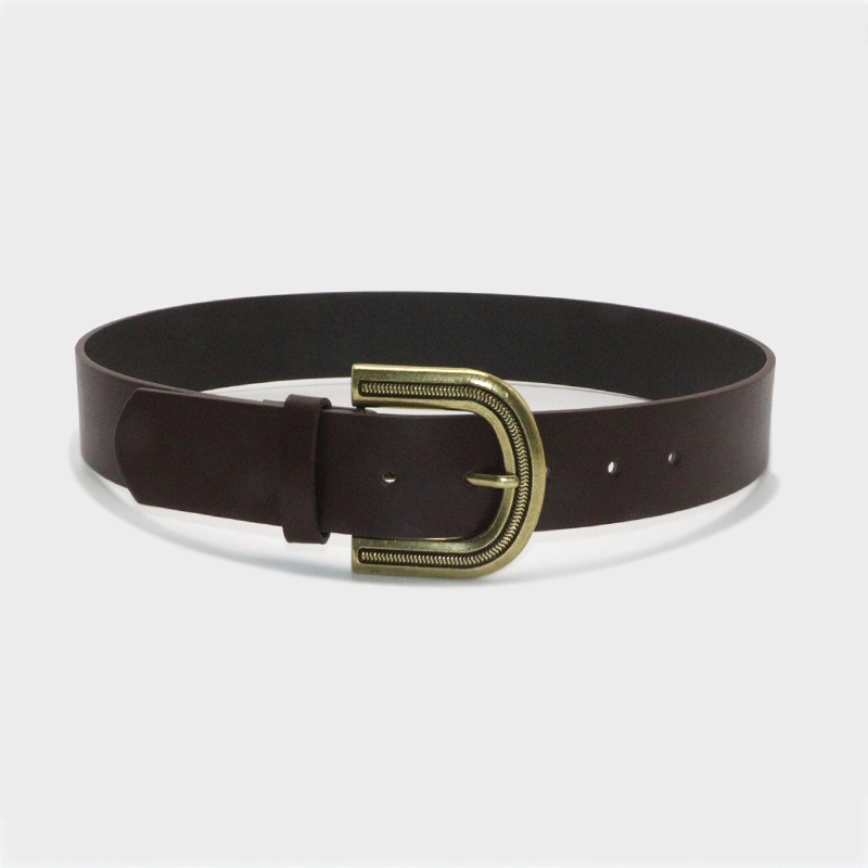 Professional Custom High-Quality Fashion Belt Jeans PU Belt with Western Buckle Belt