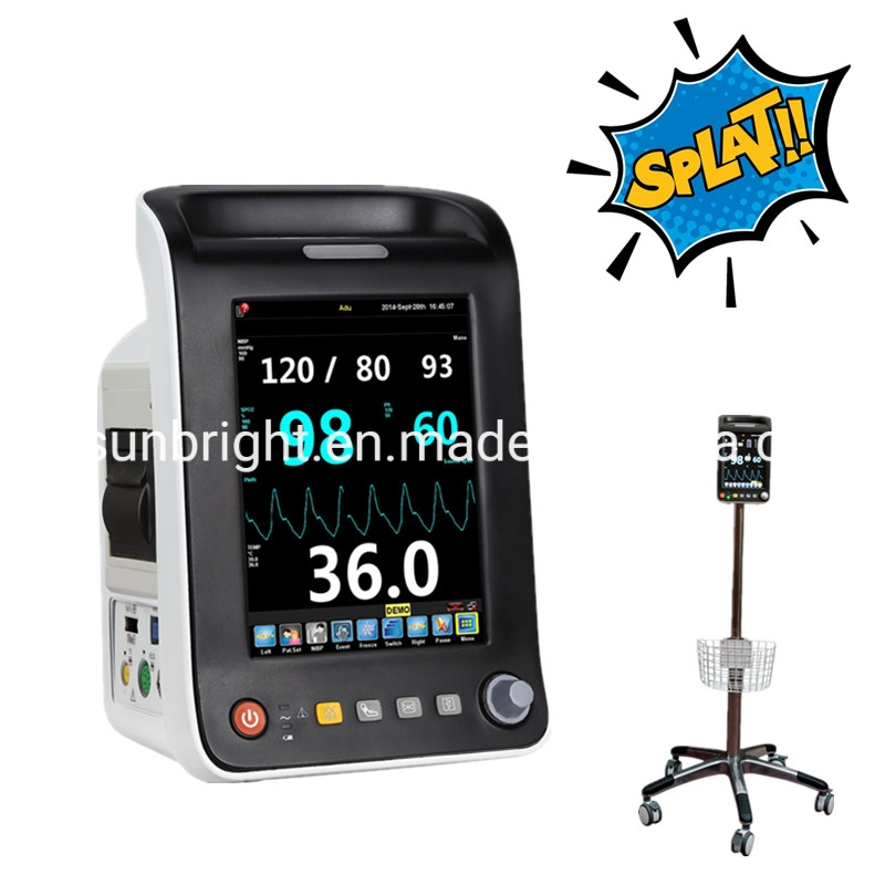 Cheap Portable Multipara Patient Monitor Etco2/ECG Patient Monitor